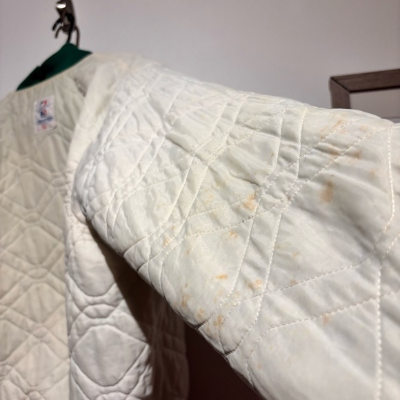 Vintage Boston Celtics Starter Jacket XL 80s 90s NBA Green Satin Bomber - Picture 16 of 16